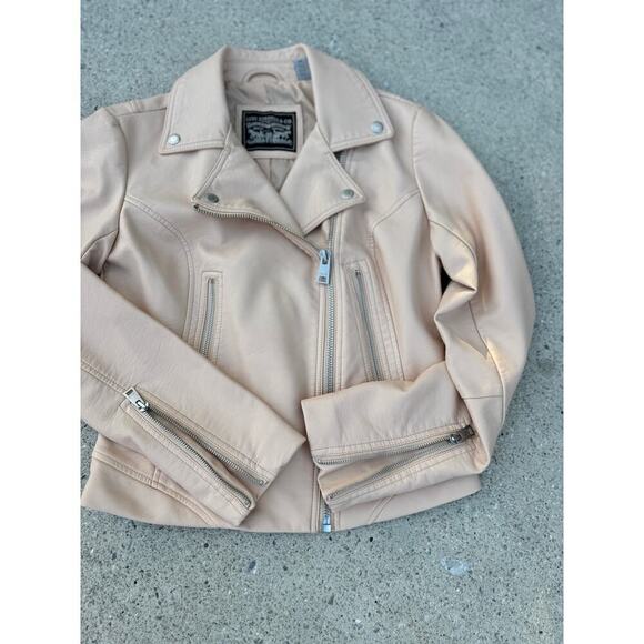 NWOT - Levis Jacket, faux leather, Moto Jacket, size XS, motorcycle, biker - Picture 4 of 11